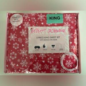Betsey Johnson Christmas Snowflake Sheets